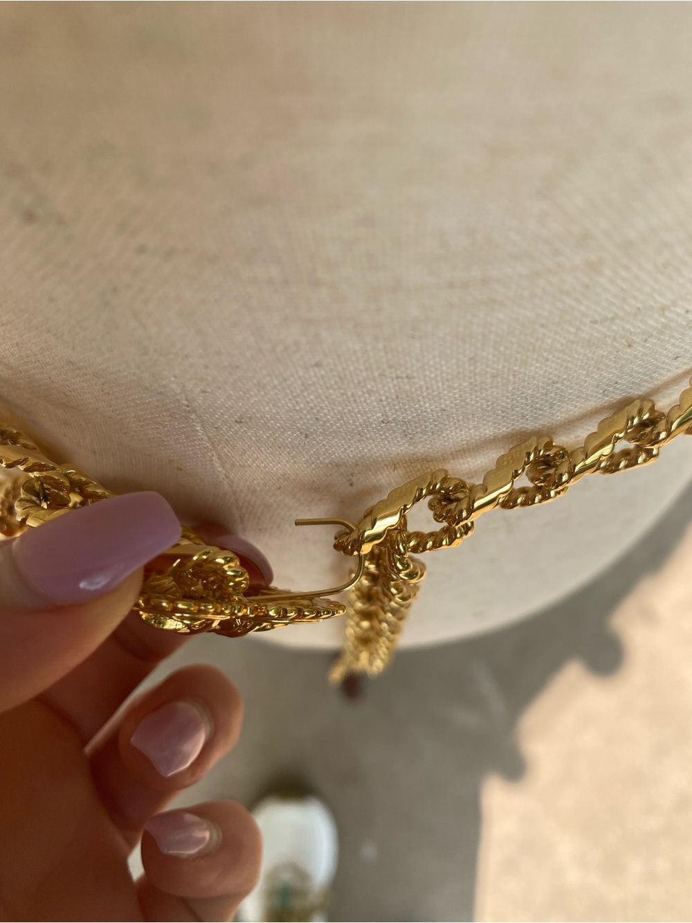 Custom Made Gold Heart Charm Chain Belt - Picture 4 of 10